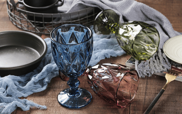 Gobelet en cristal de couleur diamant, verre à vin pour fête de mariage, tasse1 (2)