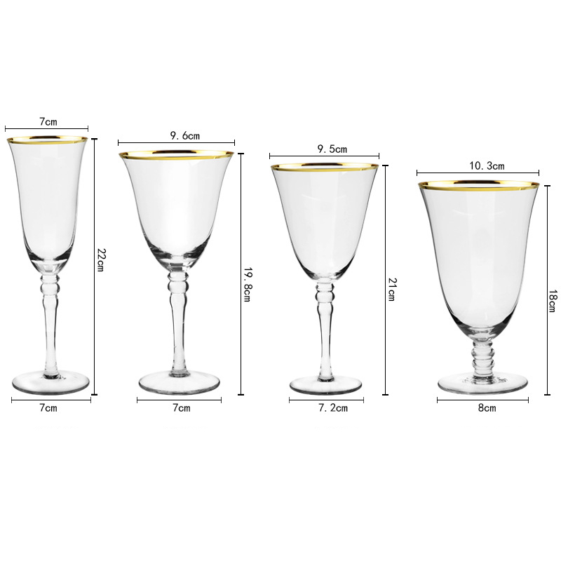 I-Wholesale yegolide elicwengekileyo iwayini lengilazi yamanzi okuphuza i-champagne glassware goblet (2)2