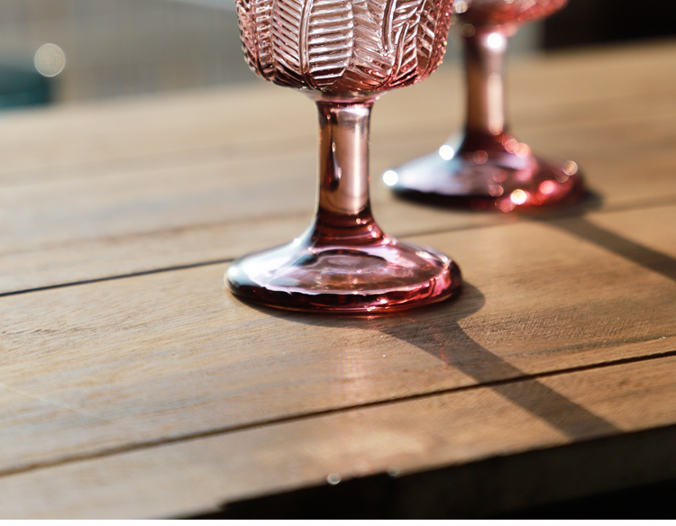 Copa de cristal coloreada para copa de vino, copa de vidrio prensado (4)