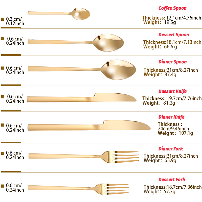 handged gold silverware set 2