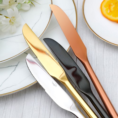 luxury rose gold wedding flatware set 8