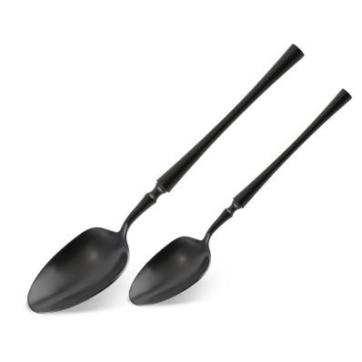 matte black flatware set 10