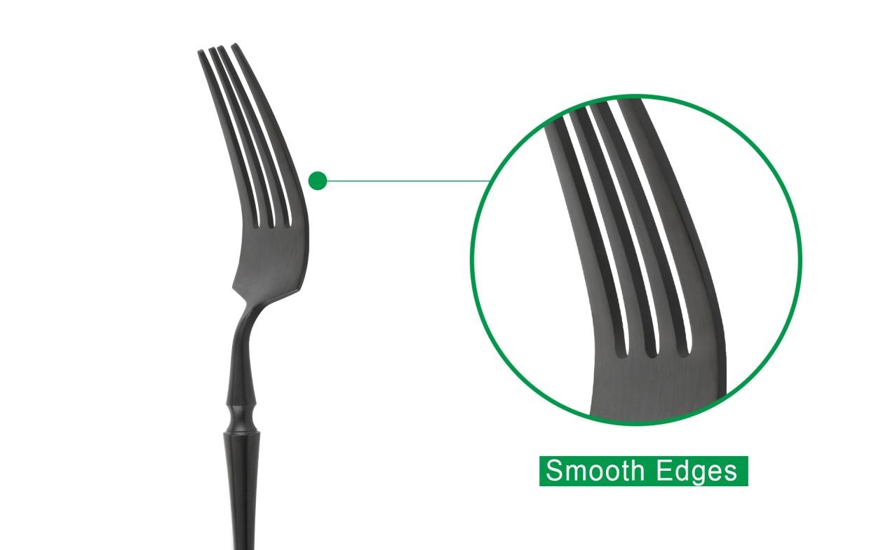 Matte black flatware set ၁၁