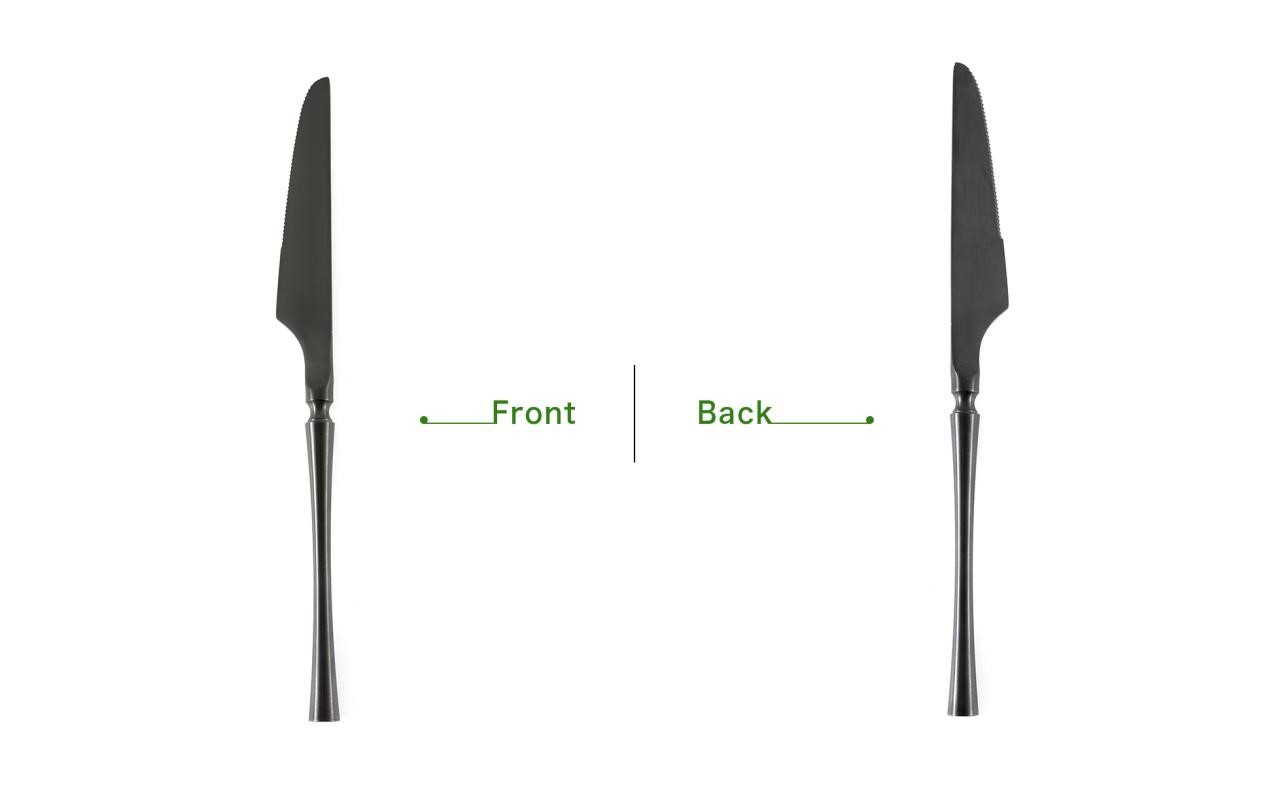 I-matte black flatware isethi 7