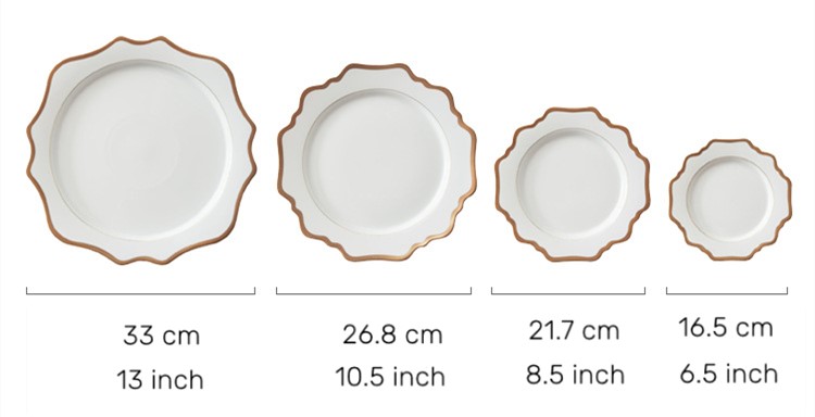 rose gold rimmed sun flower plates 7