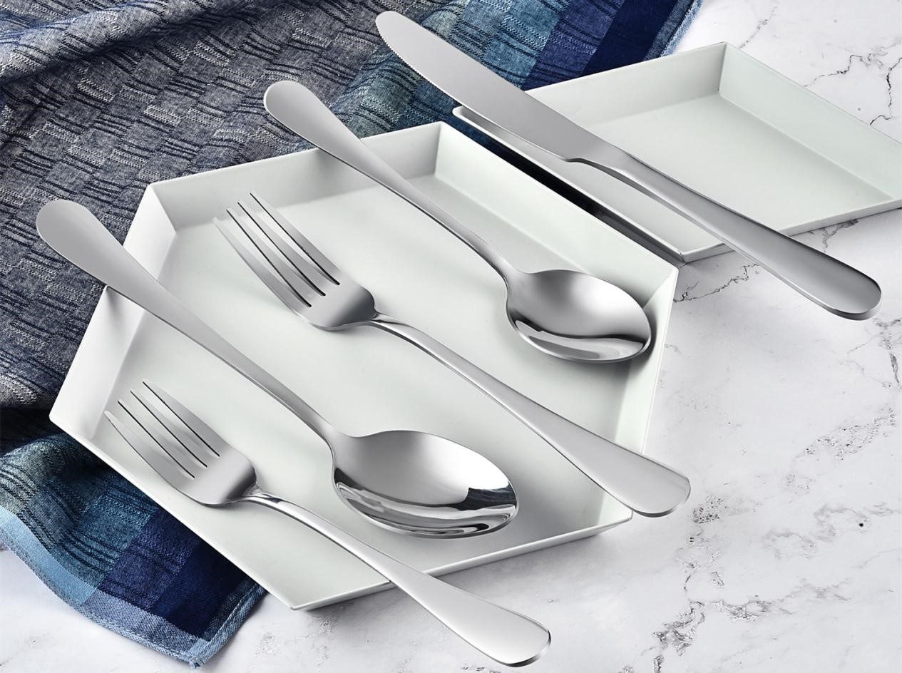 도매 스테인레스 스틸 웨딩 flatware 세트 8