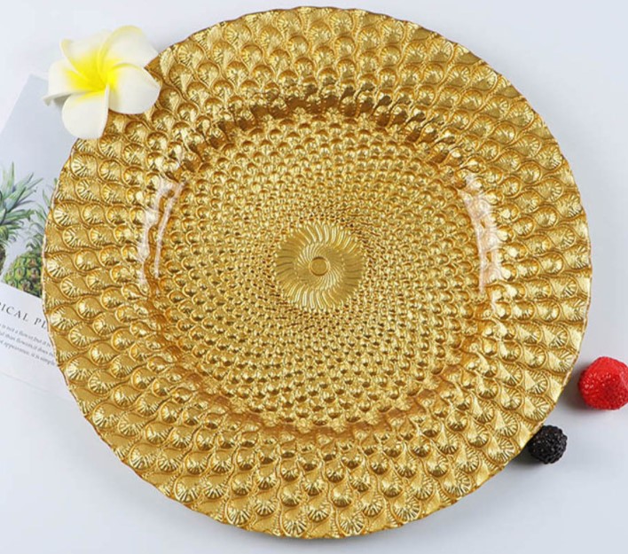 13 inch glass charger plate 6