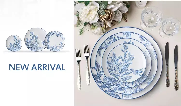 High quality bone china plate set for wedding party home (3)