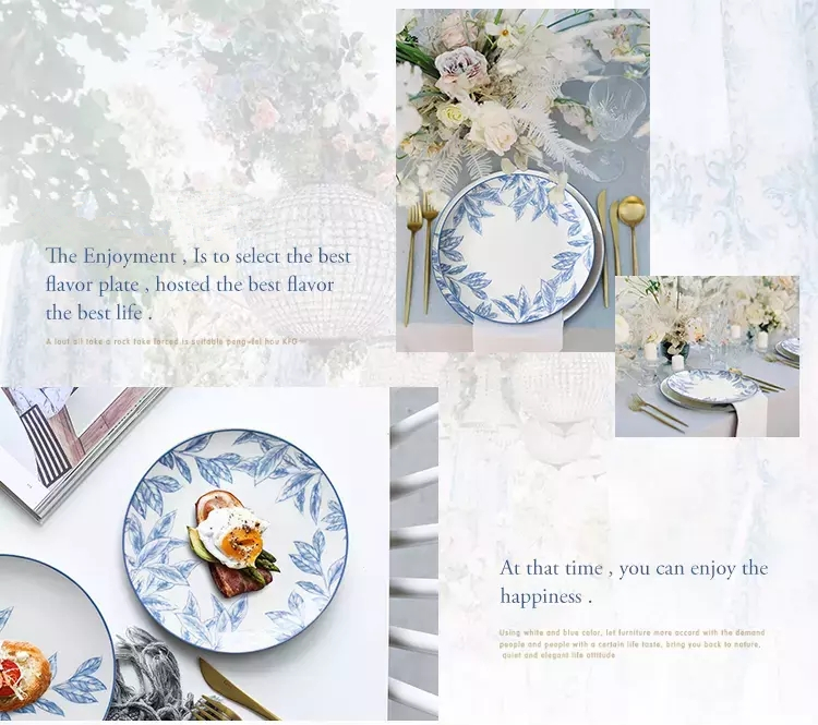High quality bone china plate set for wedding party home (6)