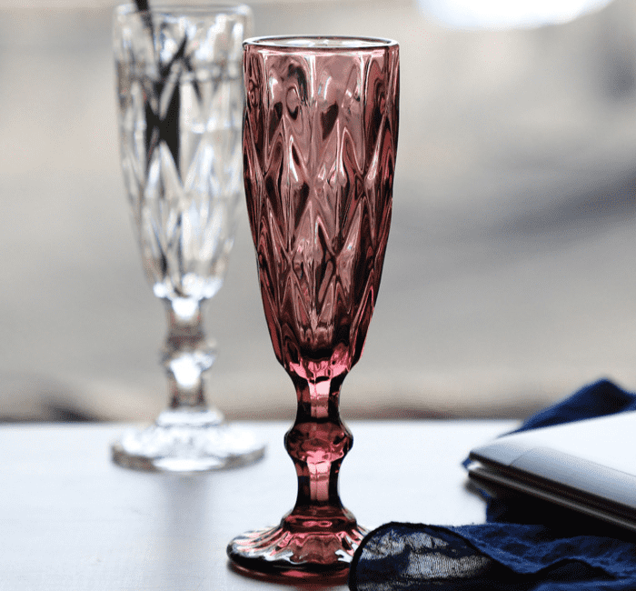 Wholesale colored diamond champagne wine galss color wedding goblet glassware1 (3)