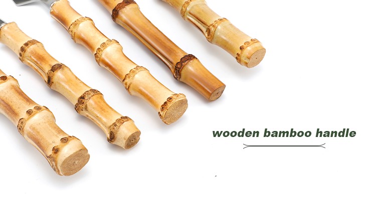 bamboo handle silverware flatware sets 9