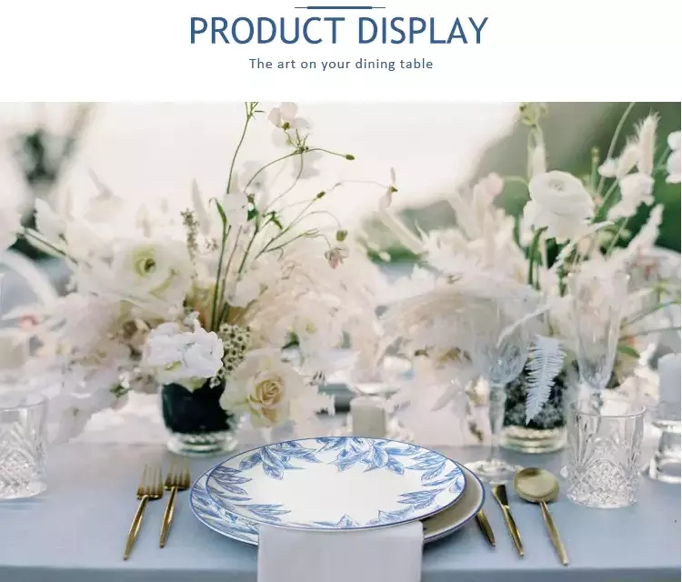 High quality bone china plate set for wedding party home (4)