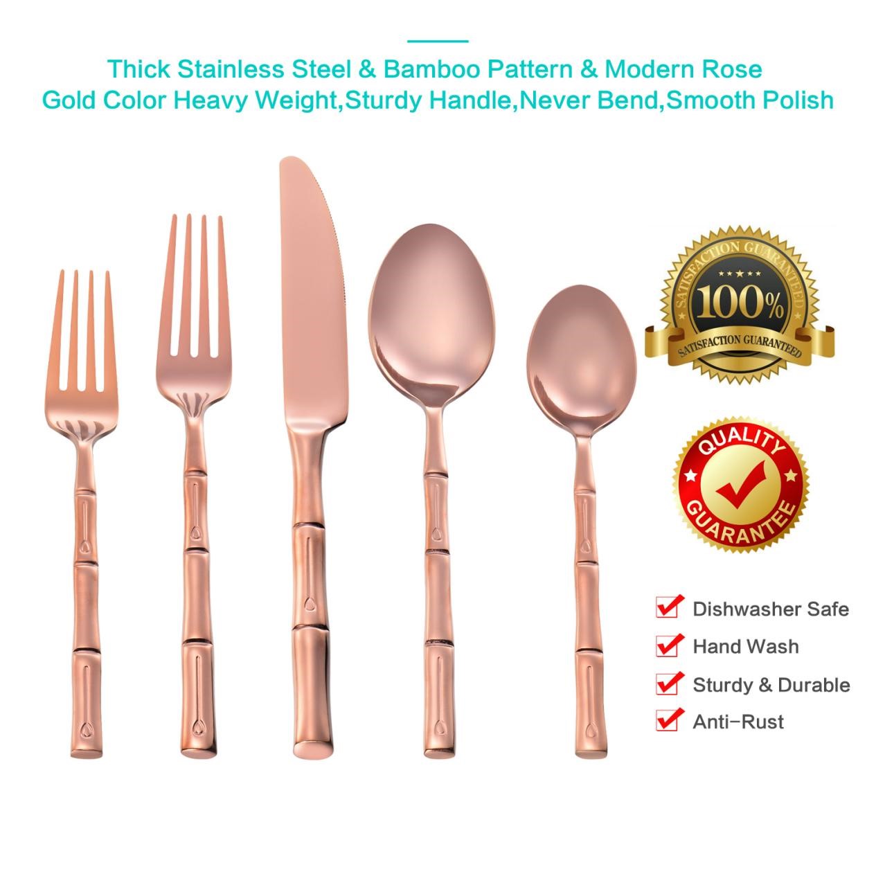 gold wedding cutlery set 9