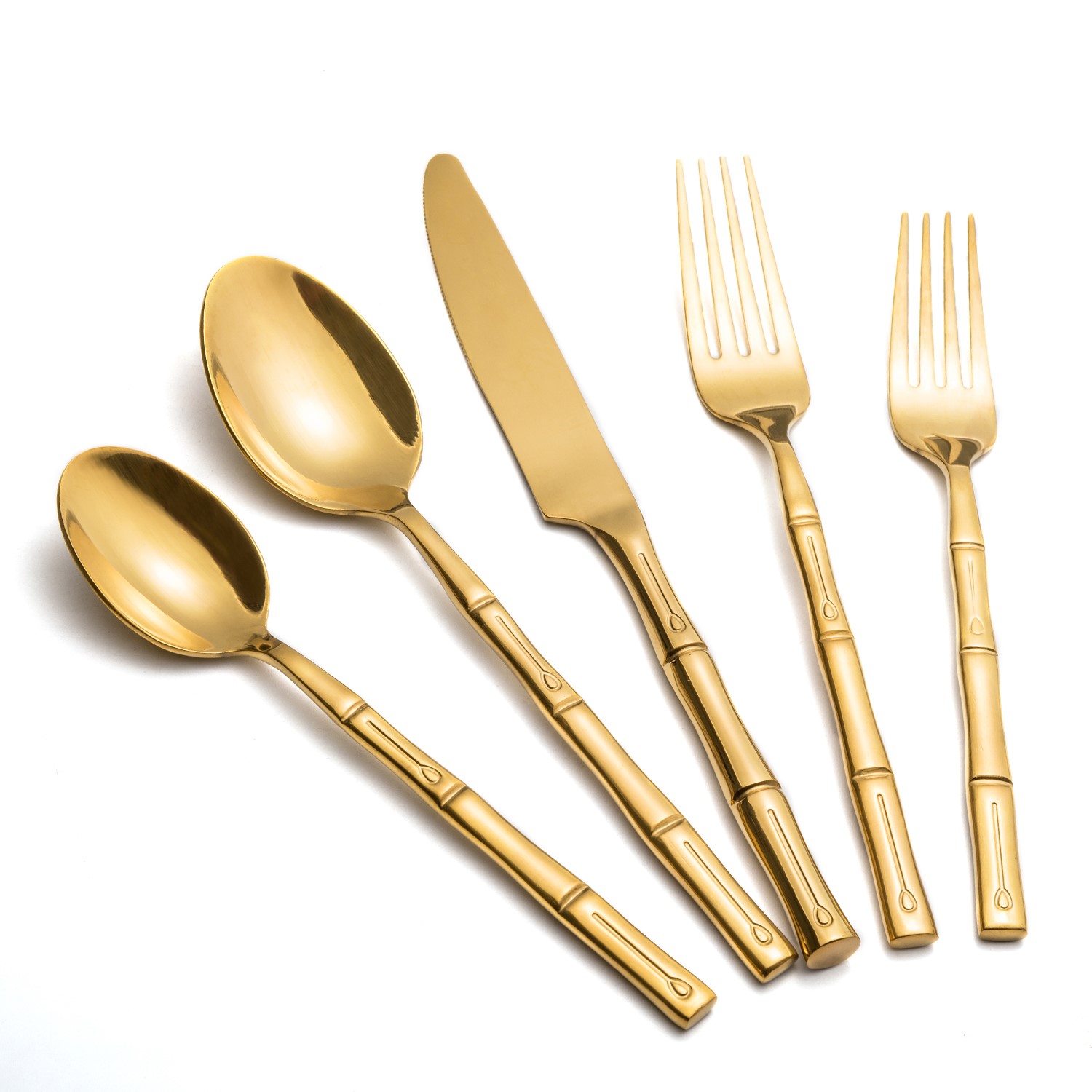 golden stainless steel spoon