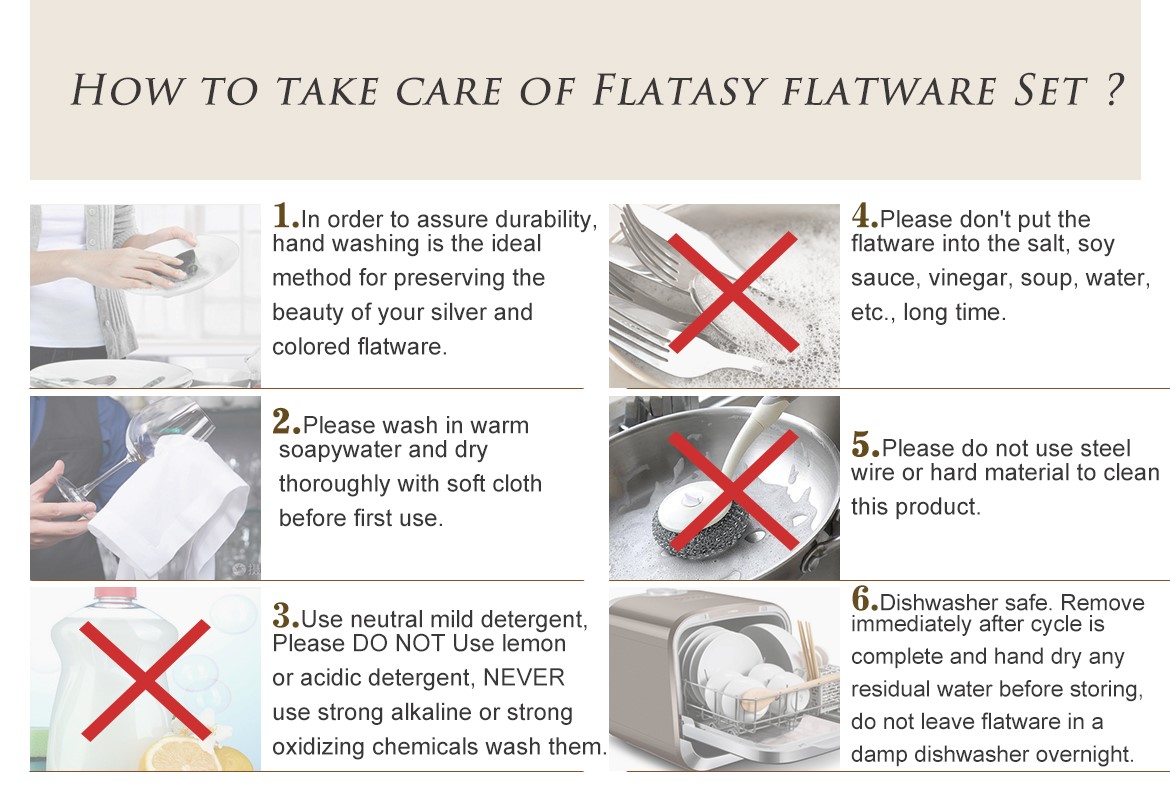 how to care for flatware set