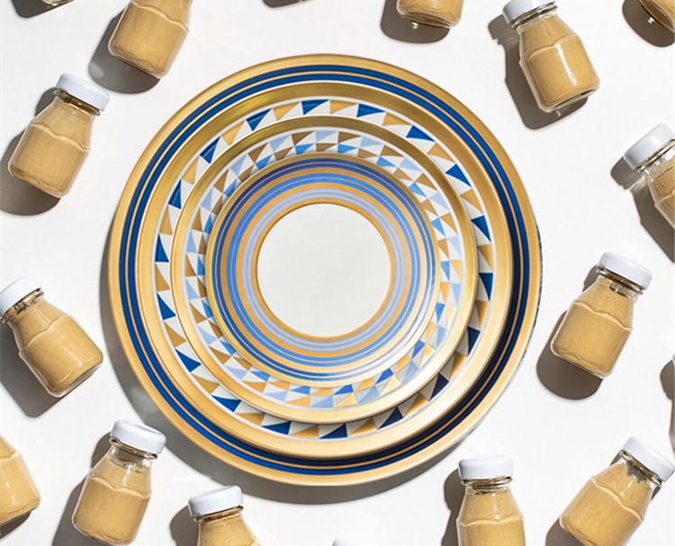 kaleidoscope pattern ceramic plates 6